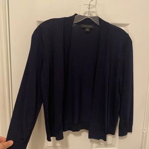 Ann Taylor Navy Cropped Cardigan